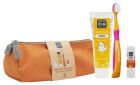 Kit d'hygi&egrave;ne bucco-dentaire pour enfants Orange, 4 pi&egrave;ces