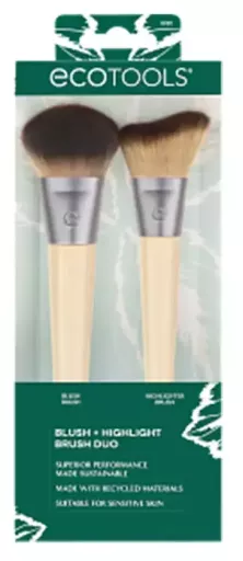 EcoTools Duo de pinceaux blush et highlighter (2 pi&egrave;ces)