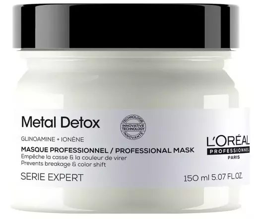 Masque capillaire d&eacute;toxifiant aux m&eacute;taux pour cheveux ab&icirc;m&eacute;s 150 ml