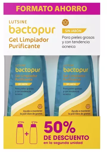 Lutsine Bactopur Gel Nettoyant Purifiant 2 x 200 ml
