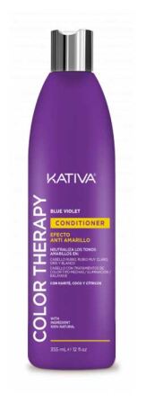 Kativa Apr&egrave;s-shampoing Color Therapy Bleu Violet Anti-Jaunissement 355 ml